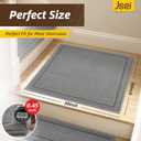 JSEI Non-Slip Stair Landing Rug Mat, 1-Pack 30" X 30", Light Grey