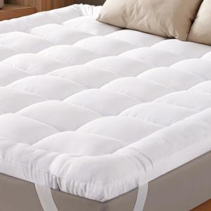 Ultra Soft Full Size Mattress Topper - Cloud-Like Mattress Pad for Back Pain Relief - Breathable Cooling Material for Hot Sleepers