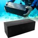 UNIFAMILY 10 LB Diving Training Brick, Black Rubber Dive Weights Block, Water Brick Diving Weight for Strength Swimming, Lifeguard Training & Free Diving, Summer Swimming Pool Safety Accessories, Large
