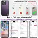 Vinich for iPhone 15 Pro Max Wallet Case with Card Holder, RFID Blocking Credit Slots Kickstand Shockproof Phone Cover for Women Men, Purple