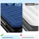 CHERIMOR Queen Air Mattress with Built-in Pump, 18" Raised Comfort Inflatable Mattress, Multi-Layer Leakproof, 800 lbs Heavy Duty Support, Fast 3-Min Inflation Blow Up Bed for Home, Camping & Guests