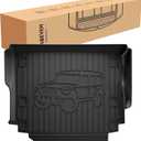 Cargo Liners Custom Fit for Jeep Wrangler JL 4x4 Door Sahara Rubicon 2018-2023 2024 2025 Trunk Mats Rubber All Weather Heavy Duty Waterproof Odorless - (Not for 4XE/ JK/ Not 2-Door)