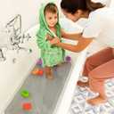 Munchkin Soft Spot Baby Bath Mat for Tub, Cushioned Bathtub Mat for Toddlers and Kids, 36"x17", Grey