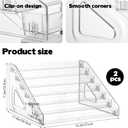 2 Pack 7 Tier Acrylic Card Display Stand, 7-tiers Versatile Display for Trading Cards,Greeting Card Display Stand,Portable Display Rack Holder for Graded Cards, PSA Cards,Sports Cards, Business Cards
