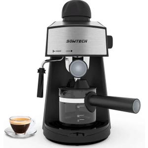 Sowtech CM6811 Coffee Espresso Maker 3.5 Bar 4 Cup Cappuccino with Milk Frother