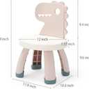 Toddler Chair,Plastic Kids Dino Chair,Sturdy Durable and Lightweight Toddler's Activity Chairs,Anti-Slip Ergonomic Design Kids Step Stool,Indoor or Outdoor Use for Boys Girls Aged 2+ (Pink)