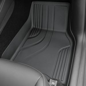 SUPER LINER 2021-2025 Tesla Model Y Floor Mats 6-Piece Set | Eco-Friendly TPE All-Weather Protection | Waterproof Anti-Slip Front/Rear & Trunk Liners | Custom Fit 5-Seater (Not for 7-Seat & Juniper)