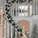 Liliful 2 Pcs Black Christmas Garland Decorations 6 ft Black and Silver Ball Ornaments Gothic Bulb Garland Xmas Tree Bauble Decoration for Party Supplies Indoor Outdoor Home Decoration