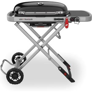 Weber Traveler Portable Gas Grill, Black