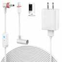 25FT Power Cord and Adapter Compatible with Ring Spotlight Cam Pro(Battery), Stick Up Cam Battery, Plug-in/ Stick up Cam Pro/ RingTilt Indoor Cam, 10W Ring Cable with Light DC Port & Type C Port