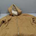 PEHMEA Men's Warm Thicken Fleece Hoodie Sherpa Lined Full-Zip Sweatshirt Jacket (X-Large, Khaki)