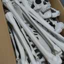 7.8Ft Giant Skeleton Life Size Realistic Plastic Human Skeleton with Movable Joints for Halloween Front Lawn Decorations