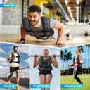 Weighted Vest, 6lb/8lb/12lb/16lb/20lb/25lb/30lb Weight Vest with Reflective Stripe, for Men Women Workout Equipment for Strength Training, Running, Jogging, Fitness, Weight Loss