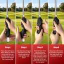 Golf Grip Trainer, Silicone Full-Cover Swing Training Aid, Corrects Grip Posture & Builds Muscle Memory, Adjustable for All Clubs, Right-Handed Golfers