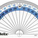Helix 10cm 180 Degree Clear Protractor H01010