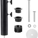 Blissun Umbrella Base stand Tube Outdoor, Patio Umbrella Base Pole Replacement, Heavy Duty Umbrella Base Holder Tube Bracket, Universal Umbrella Base Replacement Parts, Metal Black