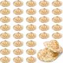 40 Pieces Mini Straw Hats, Tiny Straw Hats for Mini Doll, 2 Inch Straw Mini Cowboy Hat for Crafts, Miniature Knitting Straw Hat for DIY, Pets, Party Decoration