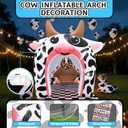 12FT Cow Inflatable Arch Outdoor Decorations Giant Cow Blow Up Built-in 5 LED Lights for Farmhouse Theme Baby Shower First Rodeo Birthday Western Cowboy Cowgirl Party Yard Garden Lawn