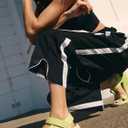 Track Pants Women Baggy Wide Leg Barrel Pants Casual Drawstring Elastic Workout Y2K Contrast Color Pant L