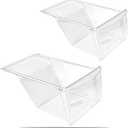 [2 PACK] UPGRADED 240337103 Crisper Bin Drawer Replacement for Frigidaire Kenmore Refrigerator Drawer Replacement, Fridge Drawer for Frigidaire Replacement Drawer Parts AP2115741, 240337100, 240337102