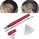 AHIER Hair Razor Pen, Tattoo Trim Styling Face Eyebrow Shaping Device, Engraved With 20 Blades, DIY Styling Eyebrows Beards Tool