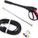 Pressure Washer Gun and Hose Kit 26 Ft 4000 PSI High Power Spray Replacement Gun Kits Jet Wand 5 Spray Nozzle Tips and Holder for Ryobi, Simpson, Craftsman