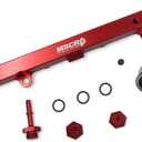 Aluminum Fuel Rail with Oil Gauge Kit Fit for Honda Civic Acura RSX K-series K20 K24 Engines (Red)