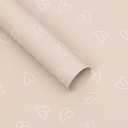 MLSG 20 Sheet Solid Color Heart Wrapping Paper - Waterproof Floral Bouquet Wrapping Paper, Florist Supplies Packaging Paper for Wedding Birthday Gift Wrap Paper (Naked Color)