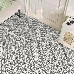 Peel and Stick Floor Tile Waterproof Vinyl Flooring Self Adhesive 11.8in X 11.8in, Peel and Stick Flooring Lined Up Easily for Home Decoration, Soft Material Avoids Breakage(10pcs, Black)