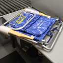 Tommy Bahama 5-Position Classic Lay Flat Backpack Beach Chair with Cooler and Cup Holder, Portable Folding Beach Chair for Tanning, Blue Tropical Leaves