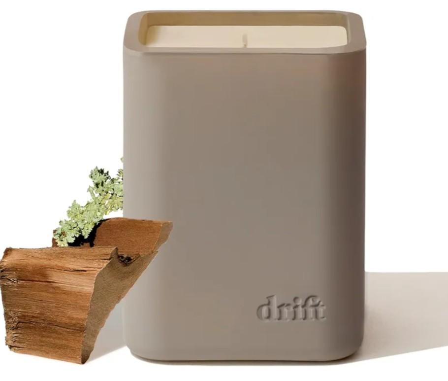 Drift Teak Scented Candle - Home Decor - Fragrance Oil Candle - 60 Day Burn Time - 10.5 oz