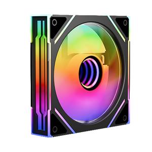 ICOLER Prism 4 EX 120mm ARGB Reverse case Fan, Infinity Mirror RGB Light Effect 5V 3PIN Motherboard Light Sync 800~1850RPM PWM PC Fan Suitable for Computer Case and CPU Cooler（Black）