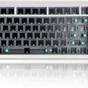 GMK87 TKL Mechanical Keyboard Kit with TFT Screen&Knob,BT5.0/2.4Ghz/Type C Tri Mode Barebones Keyboard VIA Programmable RGB HotSwap Gasket Mount Custom Barebones DIY Kit for Win/Mac (White)