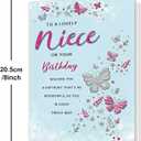 5 x Niece Birthday Card, Birthday Cards Gifts for Niece from Uncle Aunt