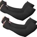 Arm Sleeves for Men Women to Cover Arms with Thumb Holes, Sun UV Protection Arm Warmers, for Volleyball Football Golf (White)