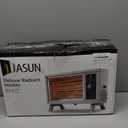 JASUN Radiant Heater Electric Space Heater Fast Heating with Adjustable Thermostat, Portable Indoor Heater with Handle Quiet1250W/1500W for Office Home Garage Bedroom ETL Approved White