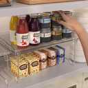 STARLATTA 1  Pc Cabinet Organizer Shelf, Stackable Kitchen Counter Shelves, Spice Rack, Countertop Organizers, Clear Plastic Storage Shelves Rack for Makeup, Bathroom, Cupboard, Desk, Pantry Organization