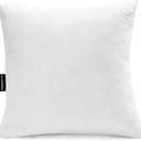 JA COMFORTS 28x28 Premium Goose Down Feather Throw Pillow Inserts(Set of 1)-5% Down Filling,High Filling Weight,250 TC Cotton Cover, Square, White