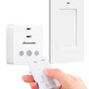 DEWENWILS Wireless Dimmer Plug for Indoor Home Lighting, Remote Control Dimmer Switch, 100FT Range, Plug-in Lamp Dimmer for Dimmable LED/Tungsten Bulbs, ETL Listed,White