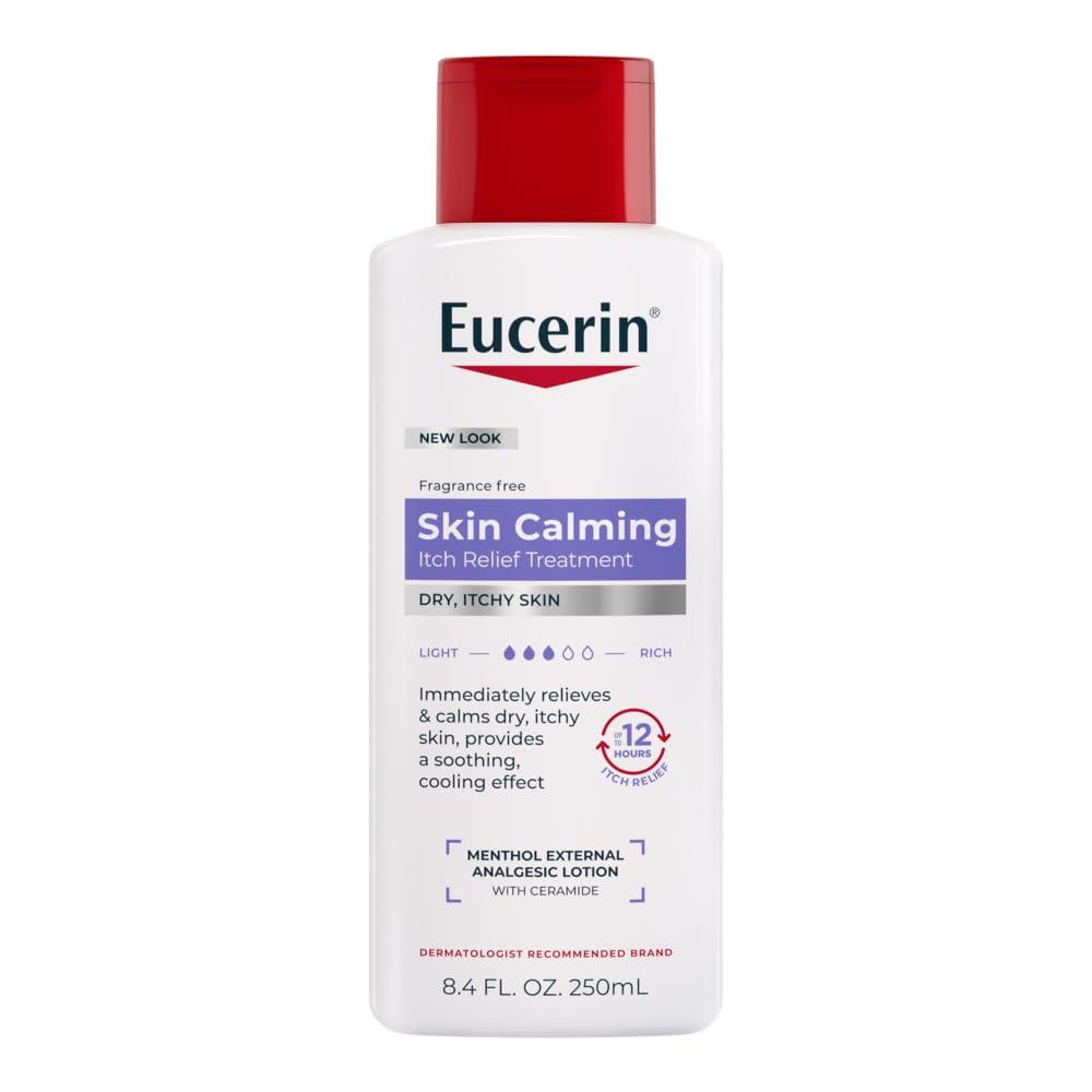 Eucerin Itch Relief Intensive Calming Lotion, Itch-Relieving Lotion for Sensitive Dry Skin, 8.4 Fl Oz Bottle