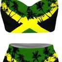 Yewattles Womens Bikini Two Piece Swimsuits Tummy Control Bathing Suits High Waisted Bikini Swimwear (Green, XXL)