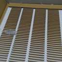 HVAC Premium 16'' x 20'' [Duct Opening] Flat Stamped Steel Return Air Grille - Sidewall and Ceiling - HVAC Vent Duct Cover - White [Outer Dimensions: 17.75''w X 21.75''h]