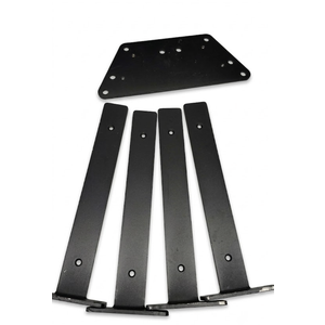 Black Metal Brackets, 1 Foot 