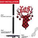 Christmas Decorations, Reindeer Home Kitchen Bathroom Decor, Christmas Decorations for Home Indoor, Reindeer Buffalo Plaid Decor - Xmas Paper Towel Holder Stand Countertop Accessories