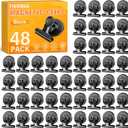FINDMAG 48 Pack Magnetic Clips for Photo Display, Picture Hanging, Heavy Duty Scratch-Free Magnet Clips for Refrigerator, Sculptural Picture Frame, Metal Fridge Magnets for Whiteboard, Kitchen, Office
