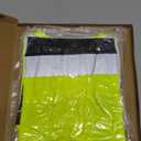 High Visibility Shirts Quick Dry Safety T Shirts with Reflective Strips and Pocket Short Sleeve Mesh Hi Vis Construction Work Class 2 Shirt for Men/Women Black Bottom Lime,Medium