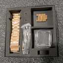 Lerobo Compatible for Apple Watch Band Ultra 49mm 45mm 44mm 40mm 41mm 42mm 46mm,Stainless Steel Metal Strap Accessories with 2 Pack Screen Protective Cases for iWatch Series 11 10 9 8 7 6 5 4 3 2 1 SE, Size: 42mm (series 11 10)