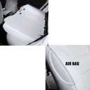 NLQR Full Seat Cover Set PU Leather Perforated Protector Cushion White Compatible with Tesla Model 3 2017 2018 2019 2020 2021 2022 2023