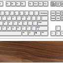 Linkidea Keyboard Wrist Rest, Full-Size Gaming Mechanical Keyboard Wrist Rest Pad, Support Cushion Pad for Office, Computer, Laptop Typing (Brown Walnut)