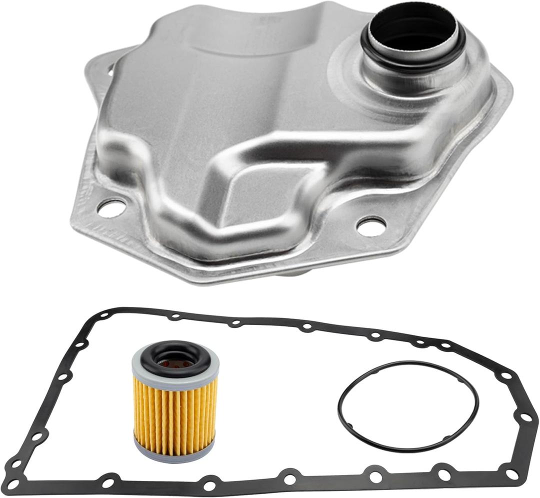 Transmission Filter Oil Pan Gasket Kit Fits for Nissan Altima Rogue Juke NV200 1.6 2.0 2.5 3.5L with JF011E Gearbox Replace Part Number 31728-1XF03 31726-1XF00 31728-1XF02 31728-1XF0A 31728-1XHOA
